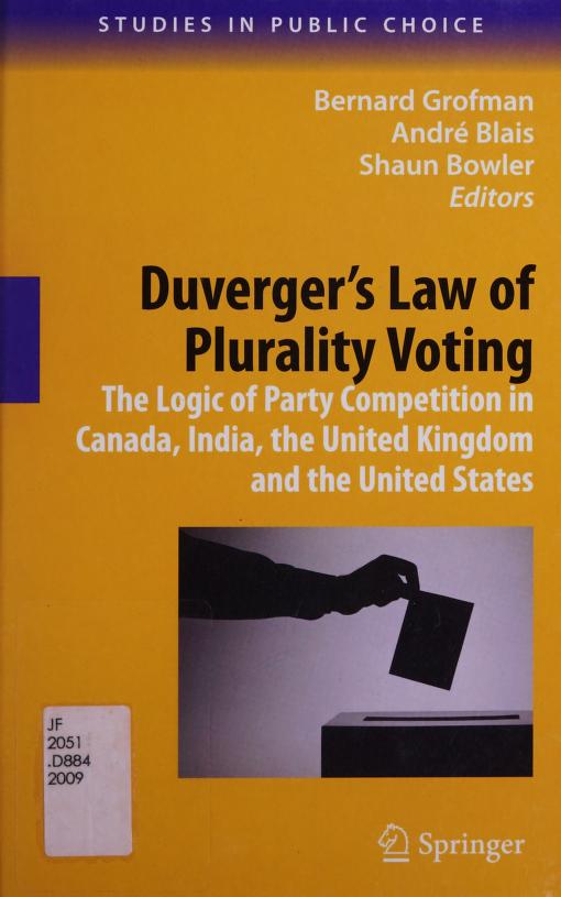 輸入品・未使用】Duverger´s Law of Plurality Voting: The Logic of